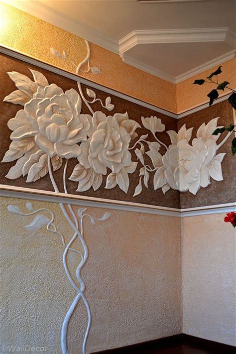 Wall Decoration Ideas For Your Living Room In Plaster Wall Art