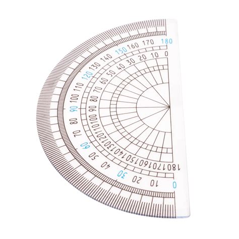 Premium Photo Half Circle Ruler Isolated On White Background