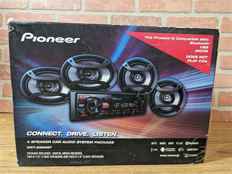 Pioneer Speaker Car Audio System Stereo Receiver Mxt Bt