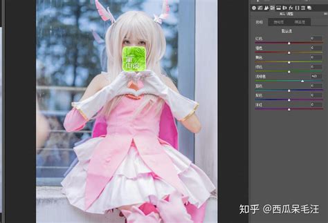 粉色调，用ps把动漫cosplay人像调成嫩粉色 人物调色 Ps教程自学网