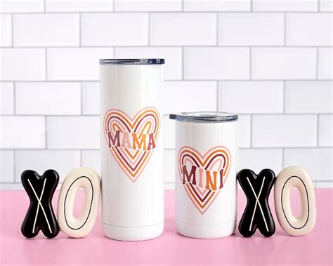 Mommy And Me Tumbler Set Cute Tumbler Cups Mommy And Me Etsy