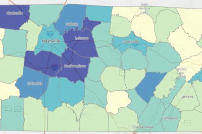 2018 population estimates and components for Tennessee counties