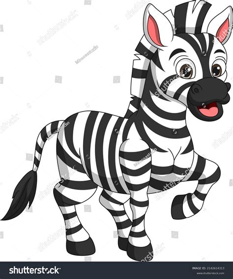 Zebra Cartoon Black And White