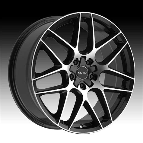 Motiv 435mb Foil Machined Gloss Black Custom Wheels Rims 435mb Foil