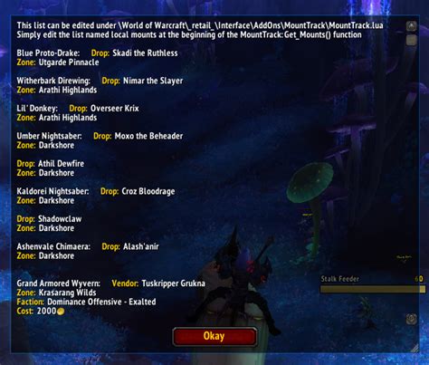 Mount Track World Of Warcraft Addons Curseforge