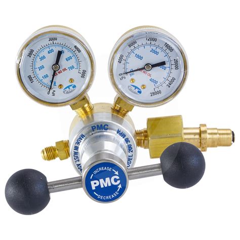 NITROGEN REGULATOR PMC WITH GAUGES T BAR SUITS TYPE 50 CYLINDER