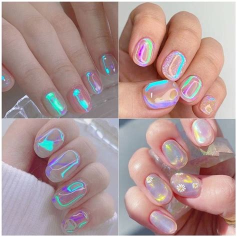 Colorful Mylar Sheets Nail Art Aurora Nail Foil Nail Art Aurora Glass