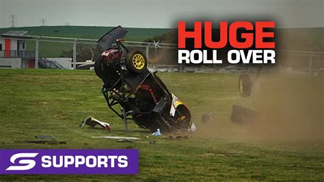 Aussie Racer Shattered In Huge Roll Over Otr The Bend Supersprint