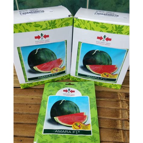 Jual Benih Buah Semangka Non Biji Amara F1 Original Cap Panah Merah