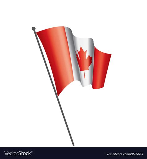 Canada flag on a white Royalty Free Vector Image