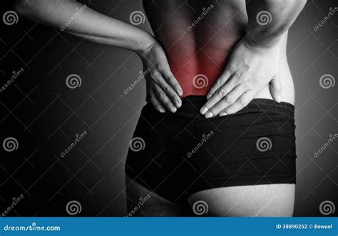 Woman Suffering From Back Pain Stock Photo Image Of Pain Girl 38890252