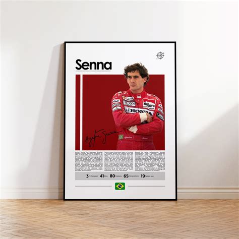 P Ster De Ayrton Senna F Impresi N Deportiva Motivacional Etsy M Xico