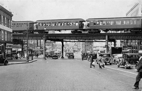 The Elevated Train El At Myrtle Avenue by New York Daily News Archive