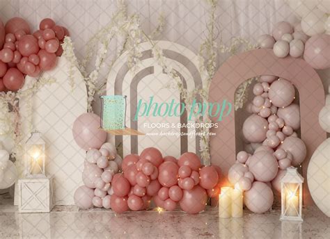 Boho Pastel Arches Photography Backdrop, Bohemian, Rose, Mauve ...