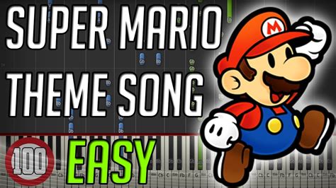 Super Mario Bros Theme Song Easy Piano Tutorial 100 Speed Synthesia