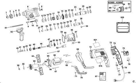 Ersatzteile Und Zeichnung Von Black Decker Drehbohrhammer Kd Type