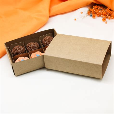 Caixa Para 6 Brigadeiros - Caixa para 6 brigadeiros - kraft (12x8x3,5) | Pietro Embalagens - BRD