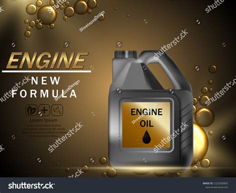 Engine Oil Advertisement Background Vector Illustration Stock Vector