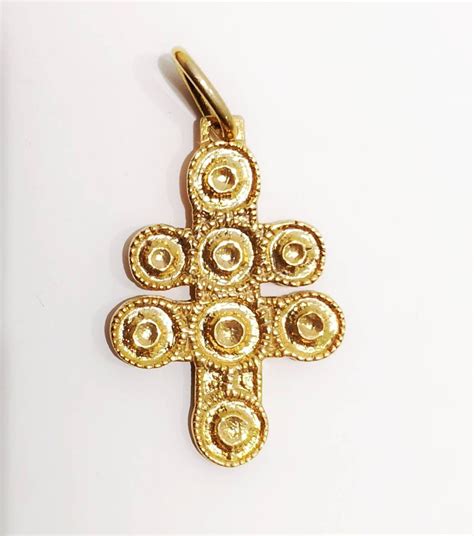 Byzantine Cross Necklace 18k Solid Gold Orthodox Cross Etsy