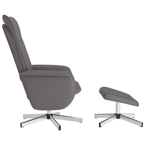 Drfeify Fauteuil Inclinable Avec Repose Pied Gris Similicuir AB356647