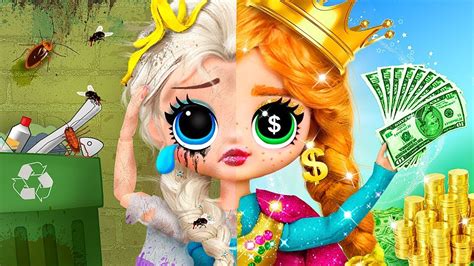 Pobre Elsa y Rica Anna Con Sus Bebés 32 Manualidades Para LOL OMG