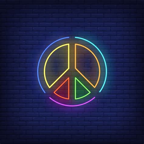 Neon Peace Sign Wallpaper