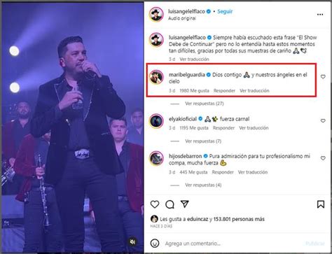 Luis Ángel El Flaco Las Palabras Que Le Dedicó Maribel Guardia Por La