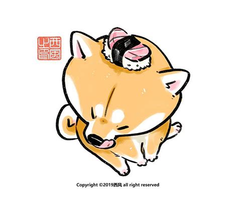 柴犬枸杞 肥美q弹篇插画艺术插画西风xifeng原创作品 站酷zcool