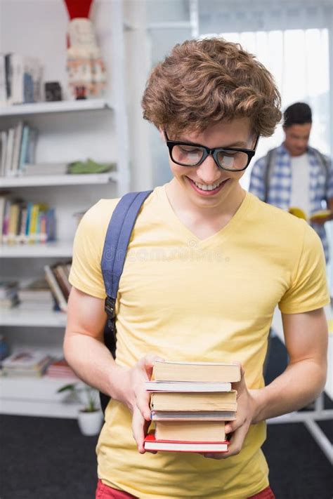 Students Carrying Small Pile Of Books Stock Image Image Of School