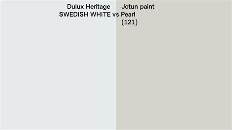 Dulux Heritage SWEDISH WHITE Vs Jotun Paint Pearl 121 Side By Side