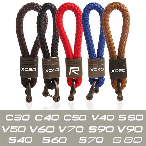 Metal Leather Car Key Chain Keychain For Volvo R C C C S S