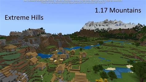 Old Extreme Hills Vs New 1 17 Mountain In Minecraft Bedrock Edition Beta