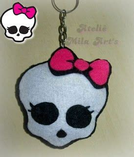 Mila Arts Moldes E PAP Molde Skullette Monster High Em Feltro