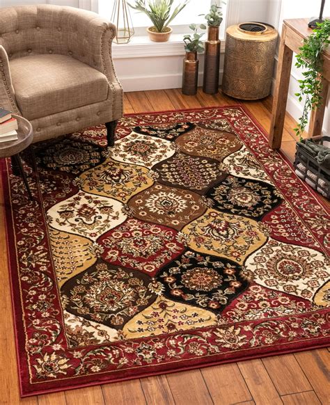 Well Woven Barclay Wentworth Panel Traditional Oriental Floral Red 710 X 910 Area Rug