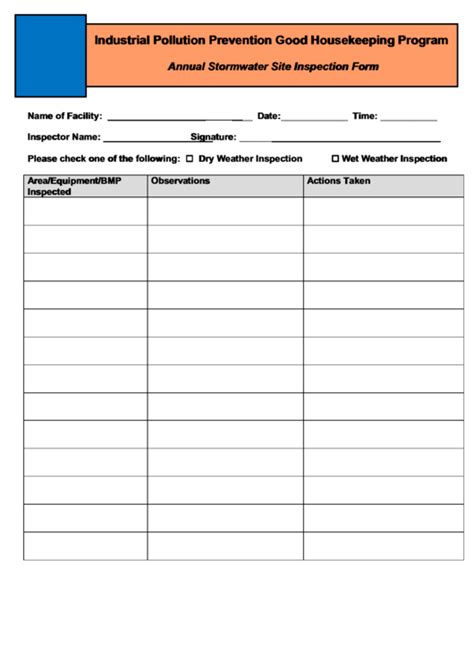 Annual Inspection Form