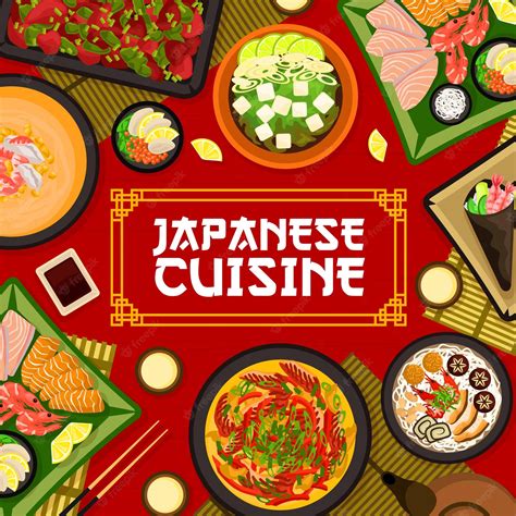 Capa De Menu De Restaurante De Cozinha Japonesa Comida Japonesa Vetor