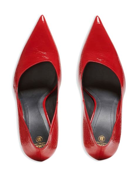 Balmain Moneta Patent Leather Pumps Farfetch