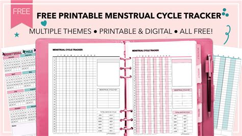 4 Free Printable Menstrual Cycle Trackers — PrintablesBuzz