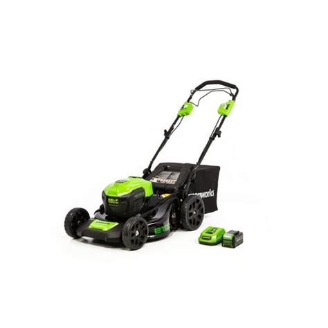 Greenworks 40v 21 Inch Brushless Self Propelled Lawn Mower With 5ah Battery And Charger 2515602