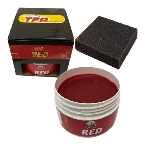 Cera Automotiva Cristalizadora Wax Red 140g Propria Para Carro Vermelho