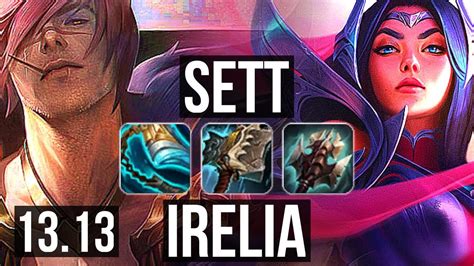 Sett Vs Irelia Top 6 Solo Kills 1 0m Mastery Dominating Kr