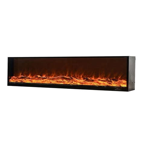 Customized Freestanding Realistic 3d Flame Led Mist Fireplace Remote