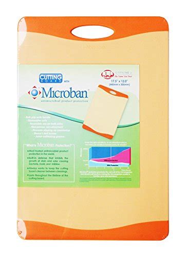 Uniware Antimicrobial Microban Cutting Board 17 5 By 8 Inches Orange American Home Appliances