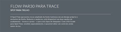 Spot Para Trilho Trace Flow Branco Xpar Stl Br Stella