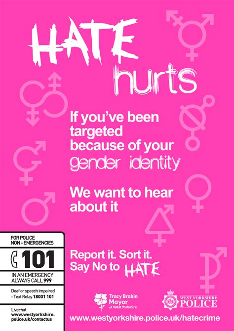 Hate Hurts Posters Leaflets And Easy Read West Yorkshire Police