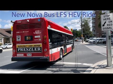 TTC 2023 Nova Bus LFS HEV Ride On 59 Maple Leaf YouTube