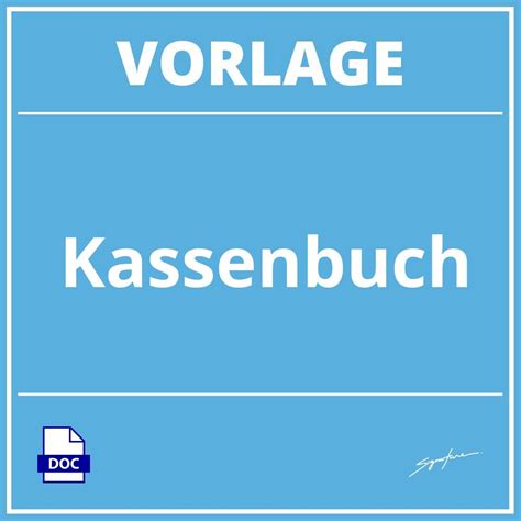 Kassenbuch Vorlage PDF WORD Wie Schreibe Ich