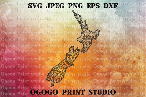 New Zealand Svg Zentangle Svg Home Svg Travel Svgmandala 230814