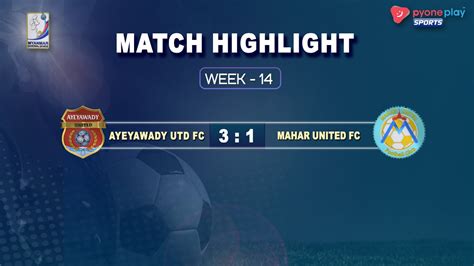 Ayeyawady Utd Fc Vs Mahar Utd Fc Week Match Highlights Youtube