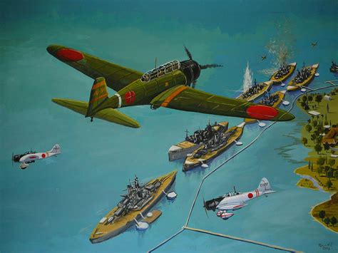 Attack on Battleship Row Pearl Harbour by hill9868 on DeviantArt